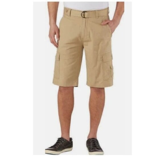 NEW Wearfirst Men's Size 34 Stretch Cargo Shorts Khaki - Picture 1 of 6